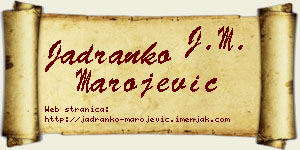 Jadranko Marojević vizit kartica